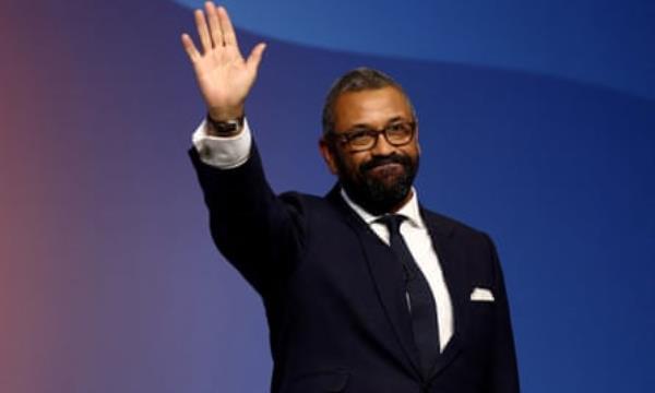 James Cleverly after delivering a speech at the Co<em></em>nservative party co<em></em>nference in Birmingham on 2 October 2024.